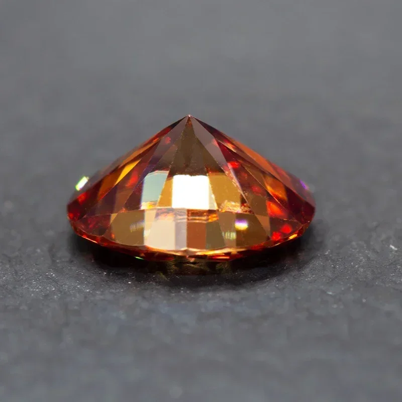 Pierre de moissanite rouge neutre d'eau, coupe nar, pierre précieuse créée en laboratoire, bijoux en diamant, matériaux exécutifs avec certificat GRA