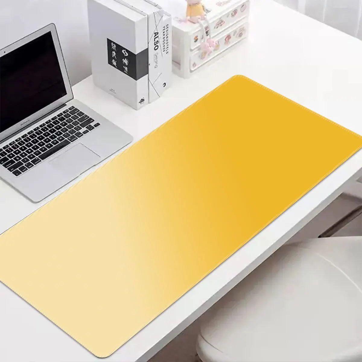 Original gradient solid color extra large mouse pad non slip desk keyboard mat for girls students dorm gaming