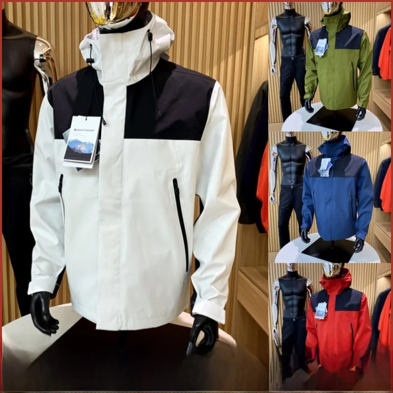 

Youth Outdoor Windproof Full-Pr Glue Waterproof Loose ex American Version Fce Lined Hooded Jaet Stand Fit