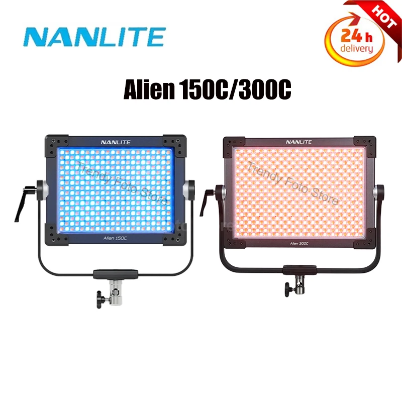 

Nanlite Alien 150C/300C RGB Panel Lamp COB LED Photography Light 2700K-12000K RGBWW Color Control for Professional Photography