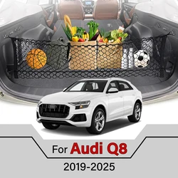 Car Cargo Net Stretchable,Car Gadgets, Adjustable Elastic Trunk Storage Net with Hook for Audi Q8 2019-2025