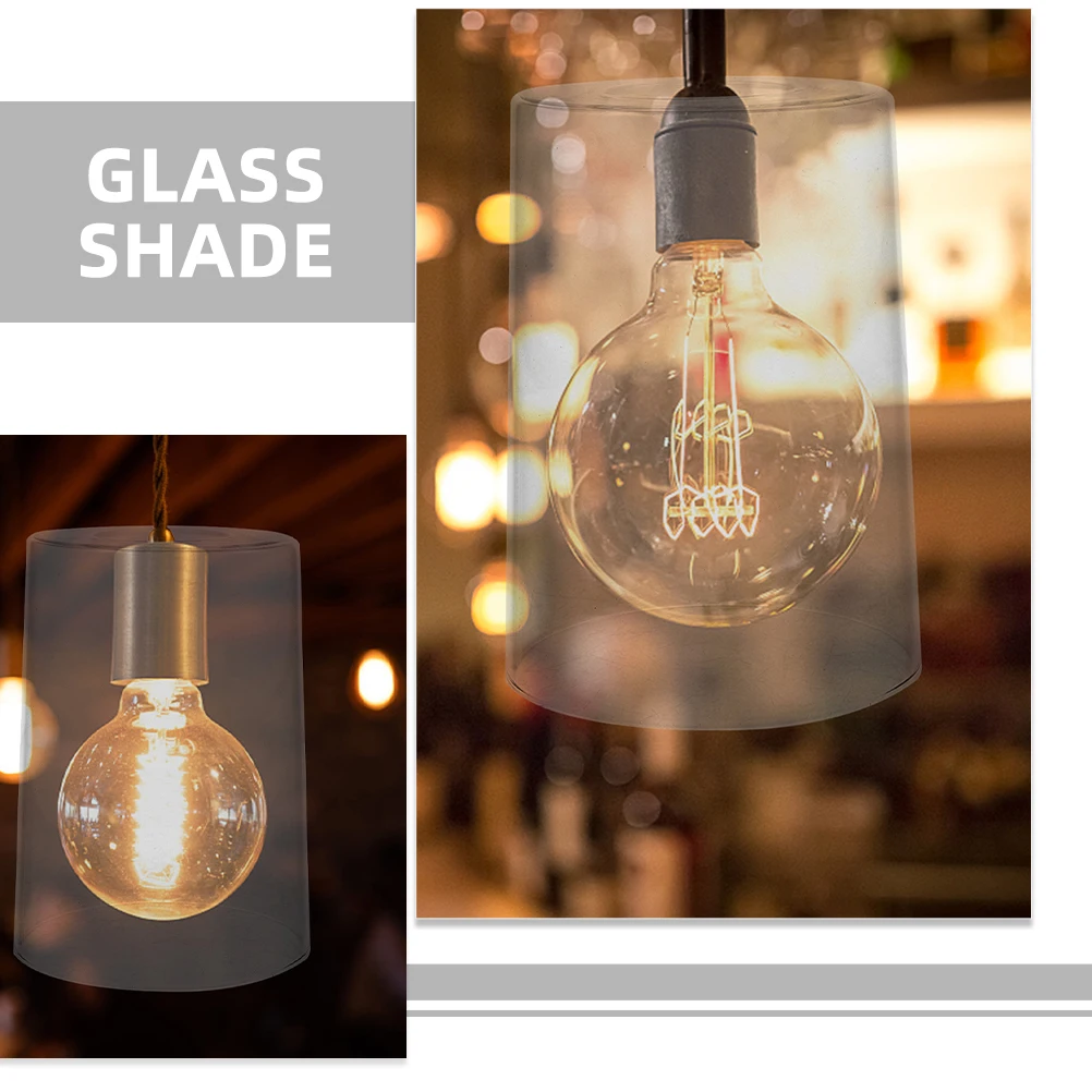 

Glass Lamp Shade Replacement Clear Cylinder for Chandelier Wall Sconce Living Room Bedroom Cafe Bar Lighting Fixture Decor