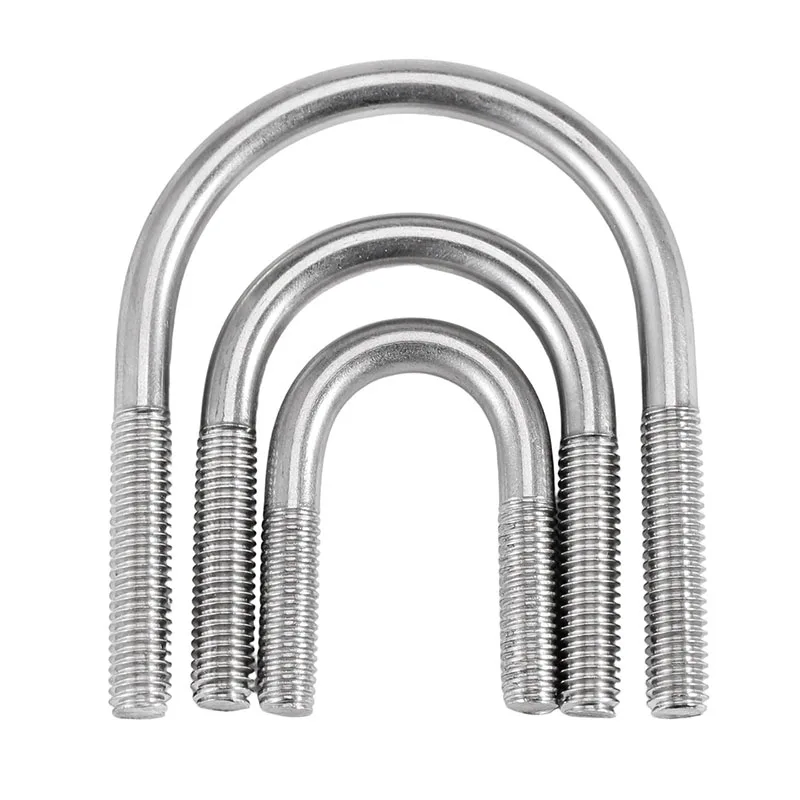 1Pcs M6 M8 M10 M12 304 Stainless Steel U-shaped Screw Pipe Clamp Screw