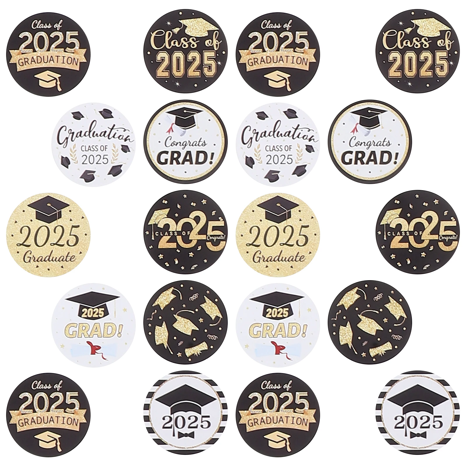 

Graduation Season Stickers Unique Design Material Celebrations Envelope Rectangle Copper Plate Hat Decal Graduation Cap