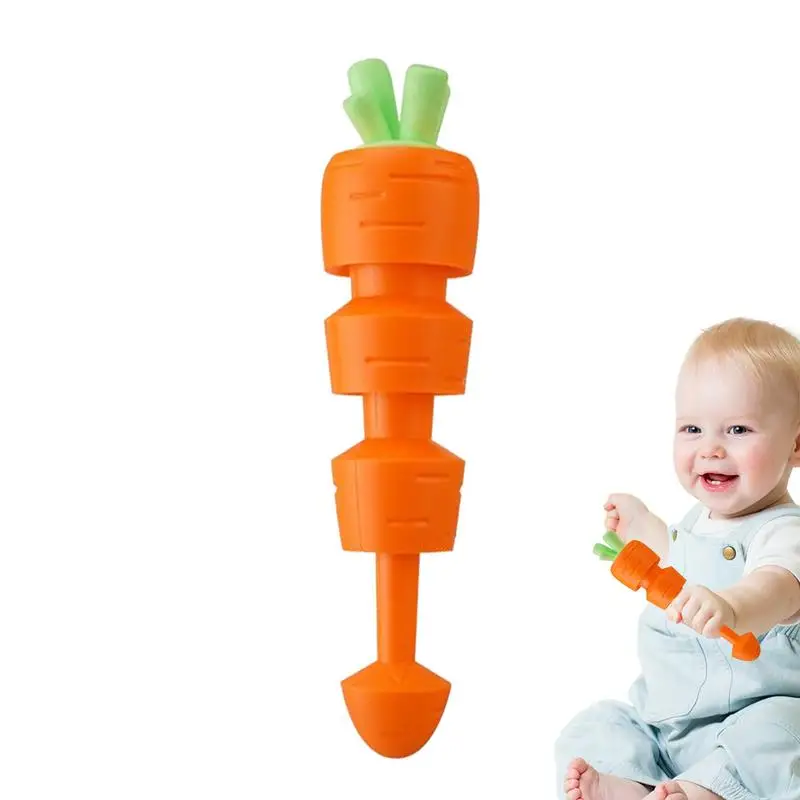 Carrot Gravity Fidget Toy Telescopic Carrot Sensory Toys For Kids 3D Printed Telescopic Sensory Toys Portable Gravity Fidget