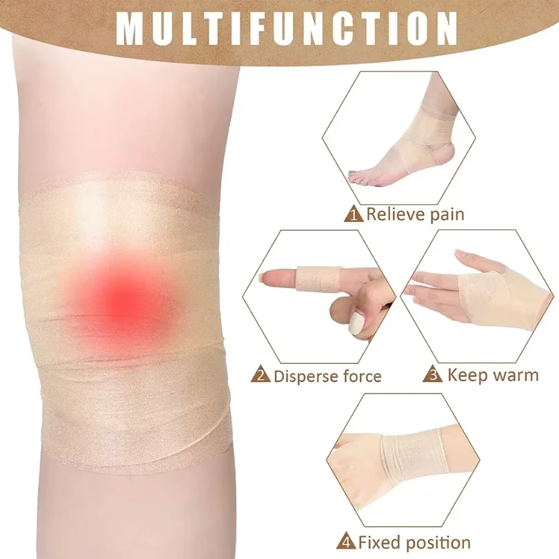 4 Rolls OK TAPE Pre Wrap Athletic Tape Foam, Underwrap Tape Sports Foam, Underwrap Bandage Athletic for Ankle Wrists Knees Sport