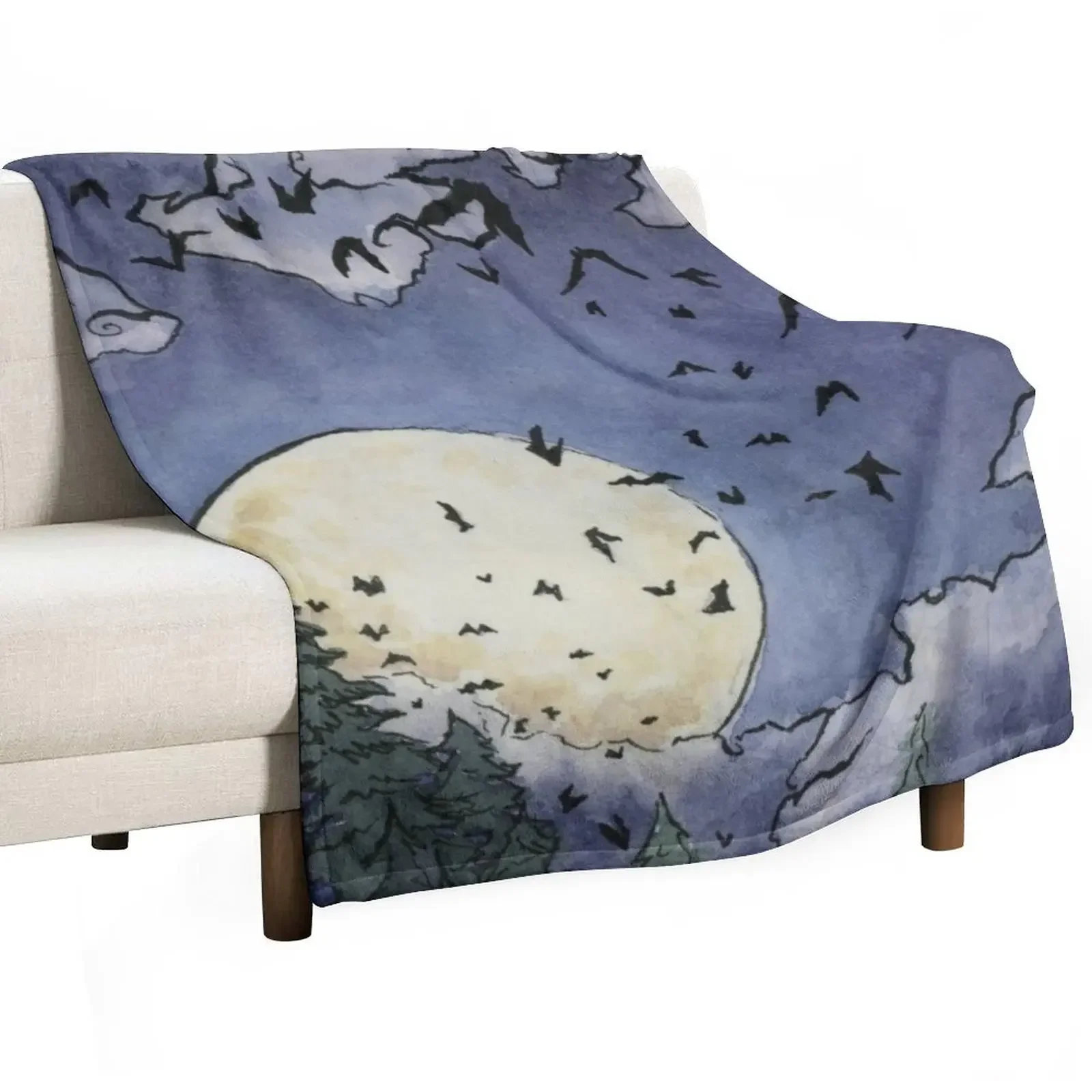 

Bats Throw Blanket Custom Soft Cute Beach Blankets
