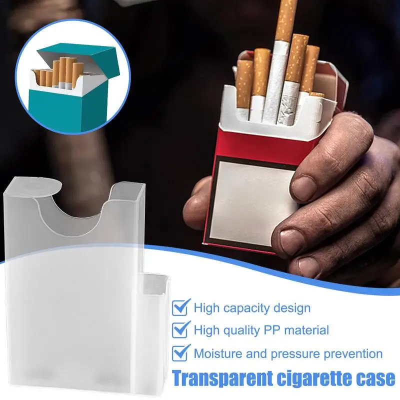 Cigarettes Box Clear Transparent Cigarettes Container Stylish Cigarettes Case For Women Durable Cigarettes Holders For 20