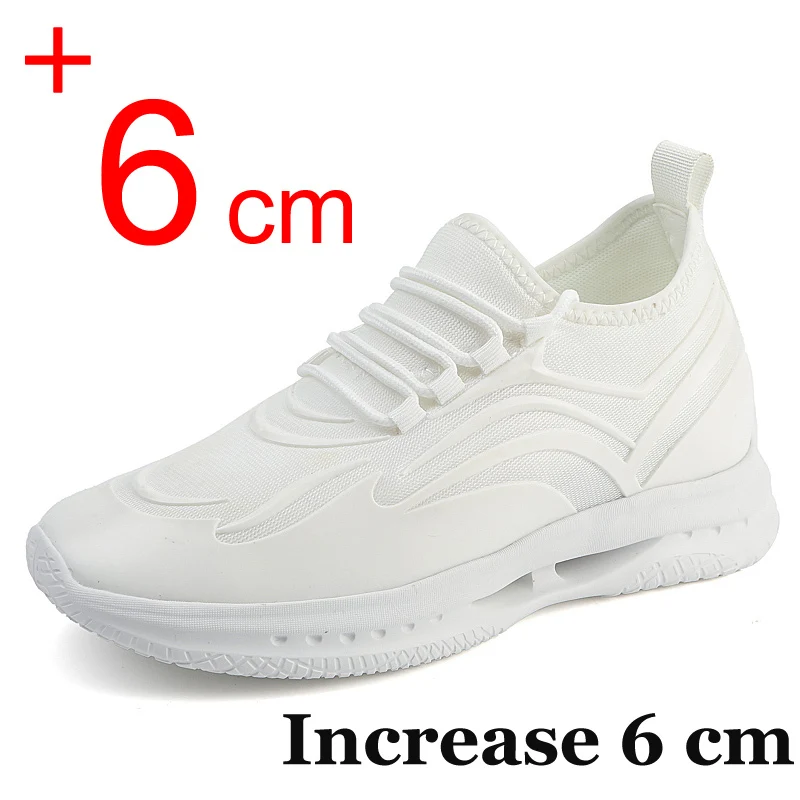 

Men Casual Sneakers Elevator Shoes 2023 Summer New Fashion Breathable White 6CM Heightening Shoes For Man Tenis Masculino Taller