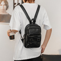 Lightweight and Multifunctional Korean Version Multifunctional Trendy Casual Simple Single Shoulder Crossbody Chest Bag for Men