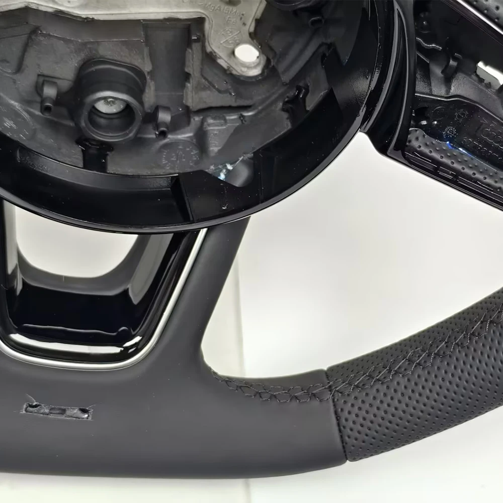 ترقية مسطحة القاع لأودي A3 A4 B9 A5 S3 S4 S5 2017-2020 نصف جلد مثقوب للسيارات Zubonych الرياضية حسب الطلب #5