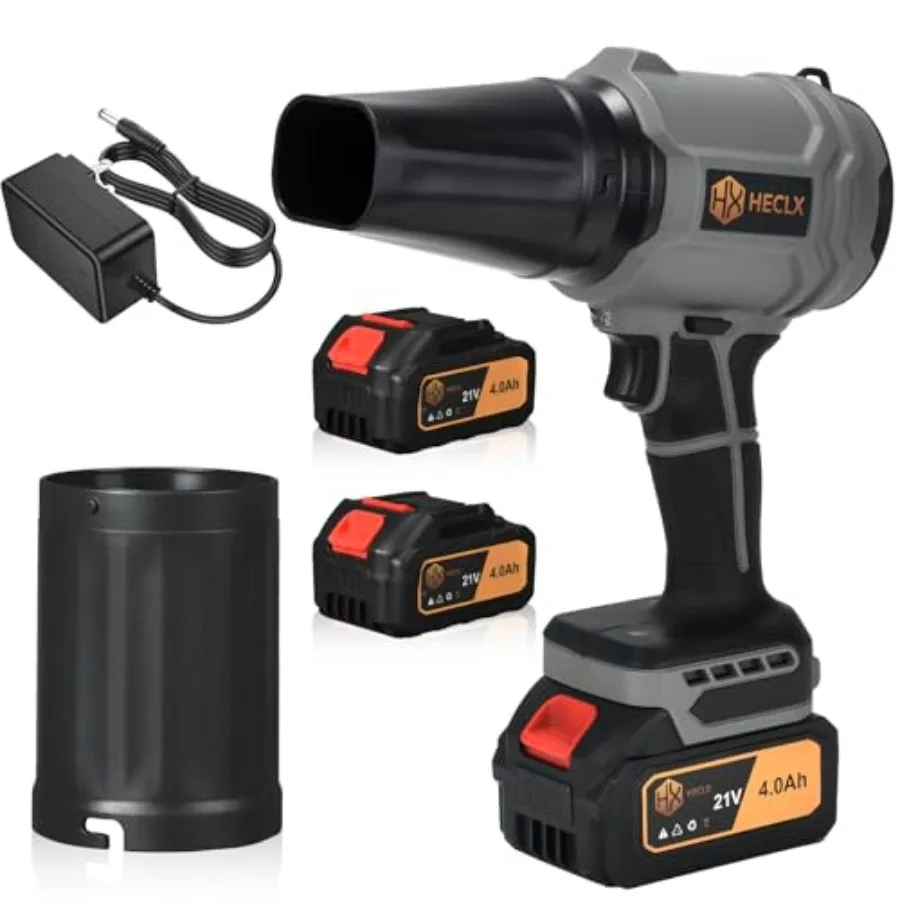 

Аккумуляторная воздуходувка для листьев и снега с батареей и зарядным устройством, ручной воздуходув для сушки автомобилей и уборки листьев