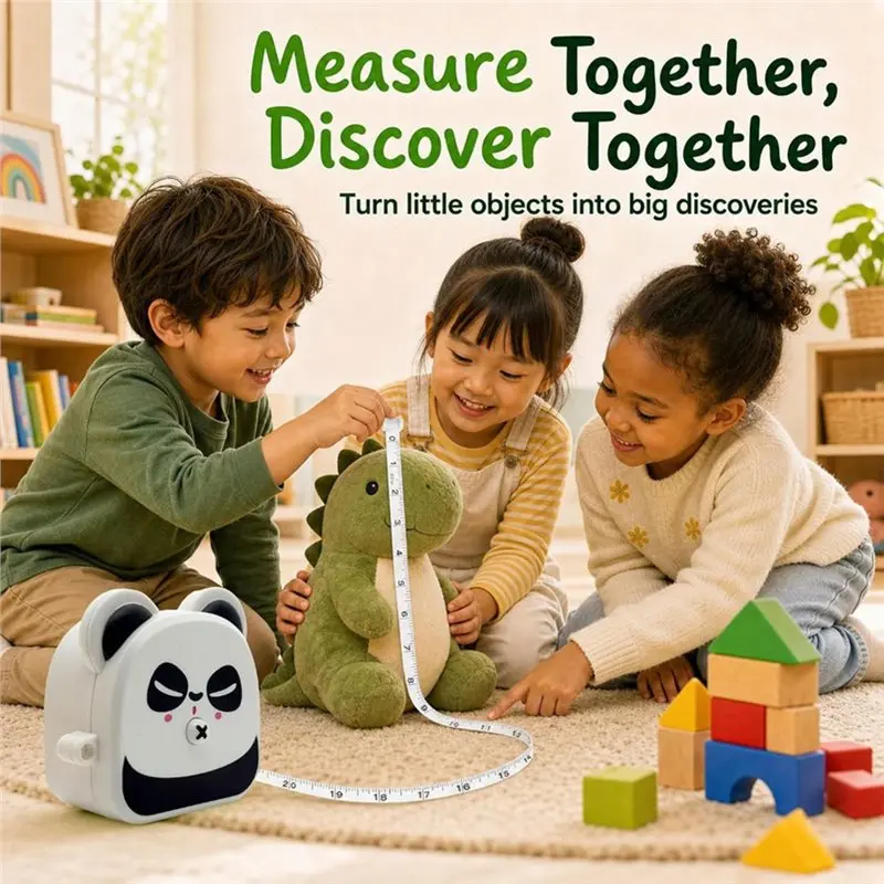 [NEWA64Z!】 Kids 2 In 1 Retractable Tape Measure With Built-In Countdown Timer, For Height Measurement& Cooking Timer Tool