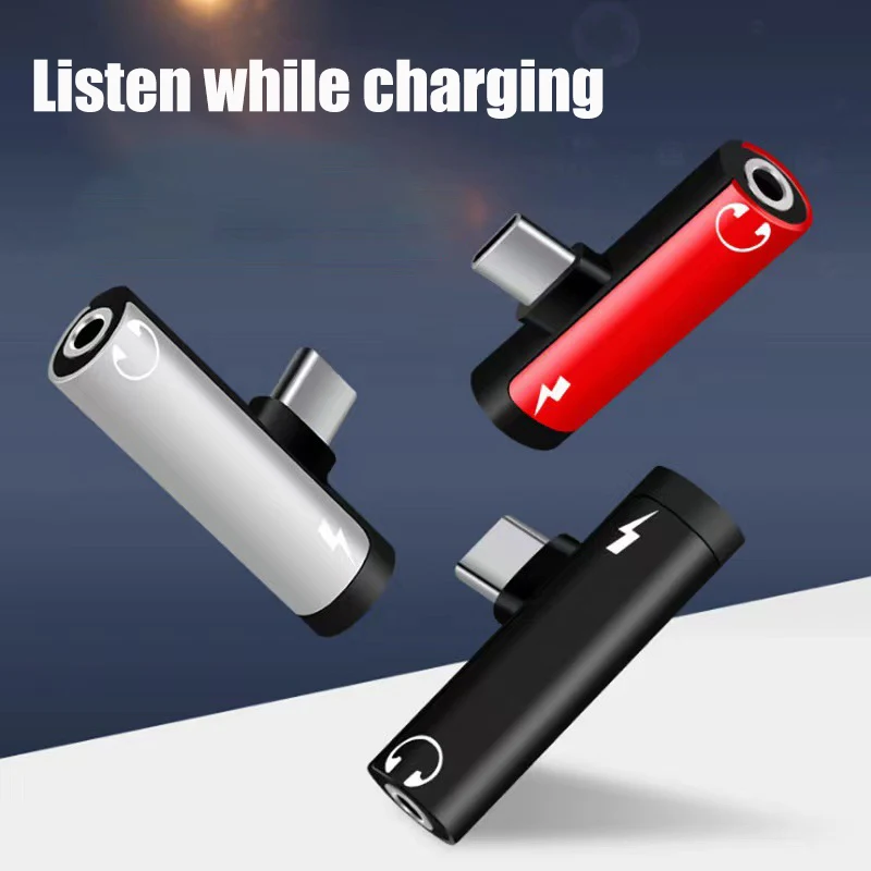 Clear Part Name Specifications Charge Your Phone Audio Converter Type C Audio Transmission Aluminum Alloy High Quality