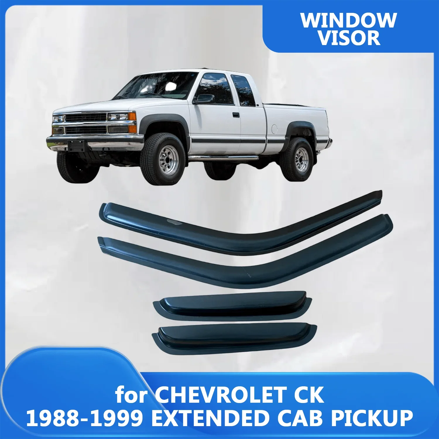 

Window Visor for CHEVROLET CK 1988-1995 1996-1999 EXTENDED CAB PICKUP Wind Deflectors Rain Guards Door Visor Vent Shades