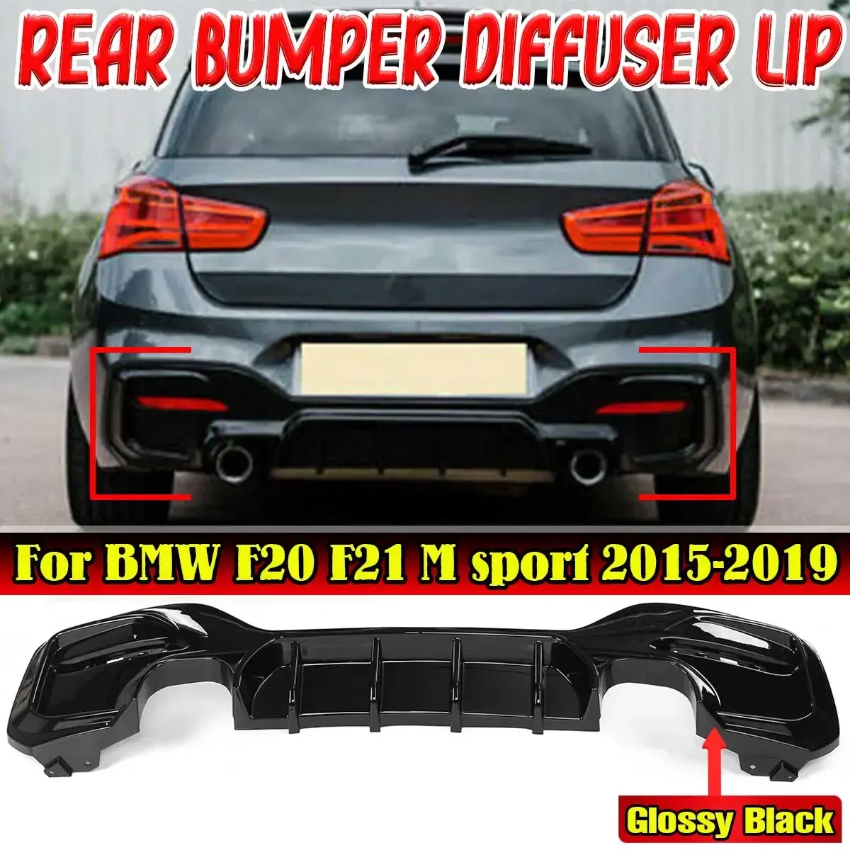 

High Quality Car Rear Bumper Diffuser Lip Rear Bumper Protector Side Splitters Lip For BMW F20 F21 M sport 2015-2019 Body Kit