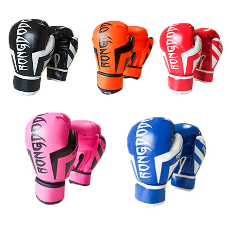 

Professional 6/8oz Boxing Gloves PU Muay Thai gloves MMA Profession Kickboxing Adults mitts glovesTraining Gloves Equipment
