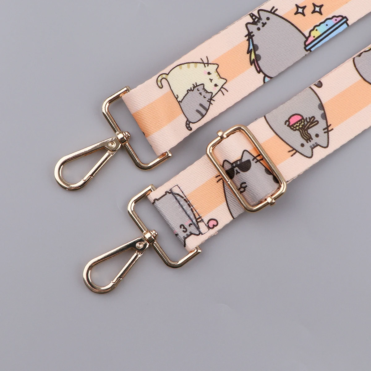 Kawaii Cat Shoulder Bag Strap Adjustable Women Handbag Replacement Strap Wide Purse Strap Chain Bag Strap