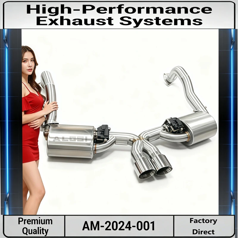 

Высокопроизводительная выхлопная система Catback с клапаном из нержавеющей стали 304 для Porsche Boxster S Cayman S 987.2 3.4L 2009-2012