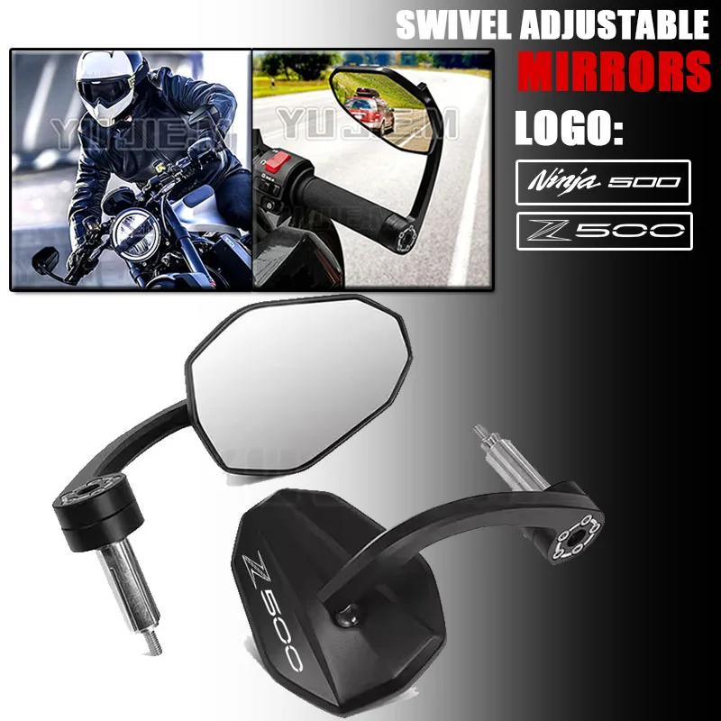 

For Kawasaki Ninja 500 Z500 Z 500 2025 Motorcycle Bar End Mirror 7/8 "22mm Handlebar readview Mirror