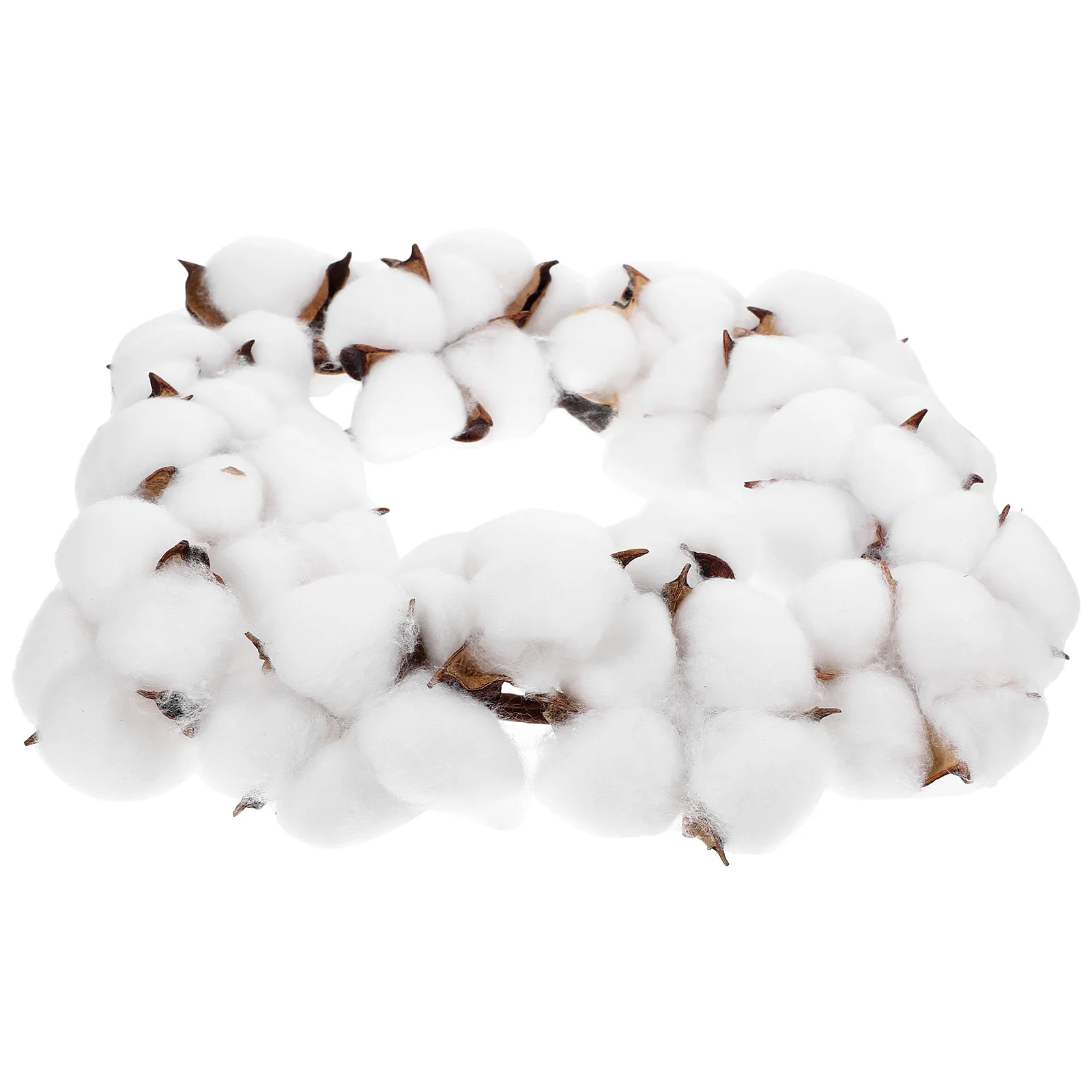 

Simulated Cotton Wreath H made Decor Front Door Mirror Wall Christmas Holiday Style Home Decoration