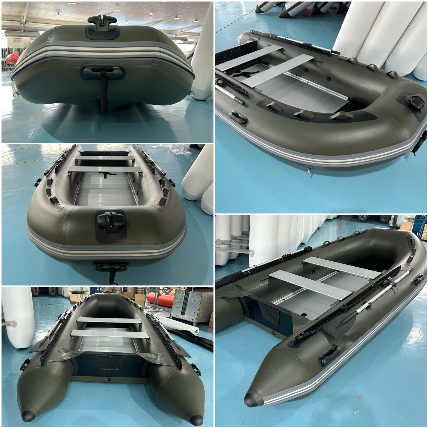 REACH-SEA Best Seller Inflatable Fishing Boat Aluminium Rowing Boat Inflatable Boat for Sport Fishing Entertainment