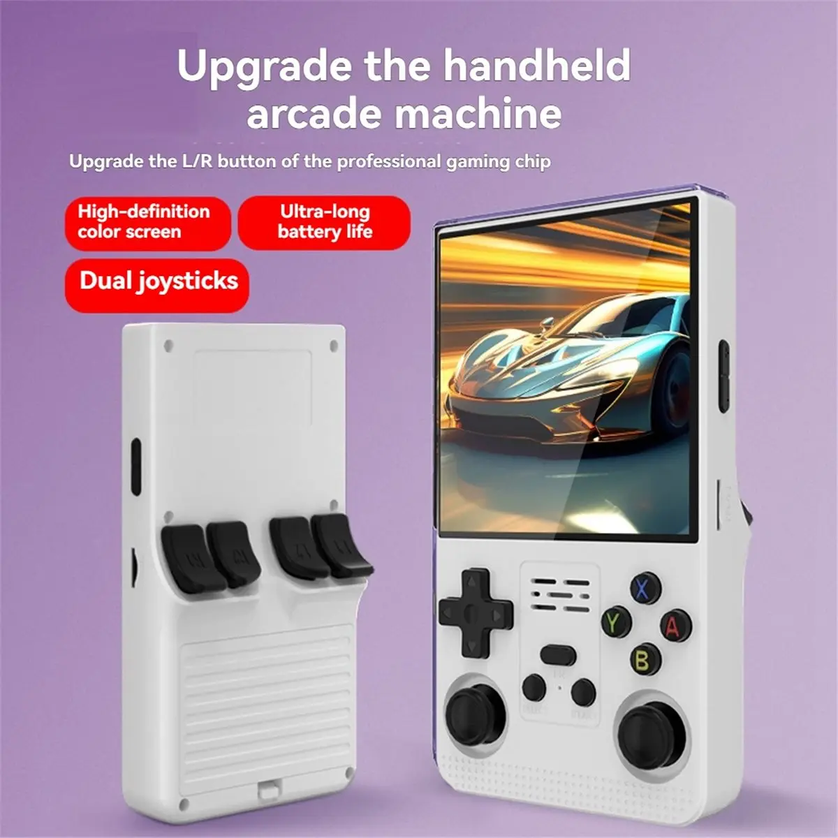 Promotion R39MAX Handheld Game Console 64G+18000+ Games 4-Inch IPS Color Screen 20+ Emulators Portable Retro Game Player B