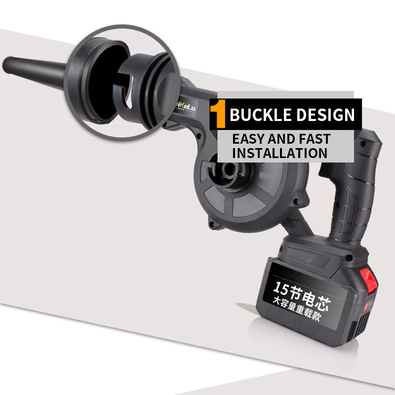 2 In 1 Wireless Air Blower Vacuum Cleannig Cordless Air Blowing Gun Strong Suction Dust Collector For Home Car 21V Battery