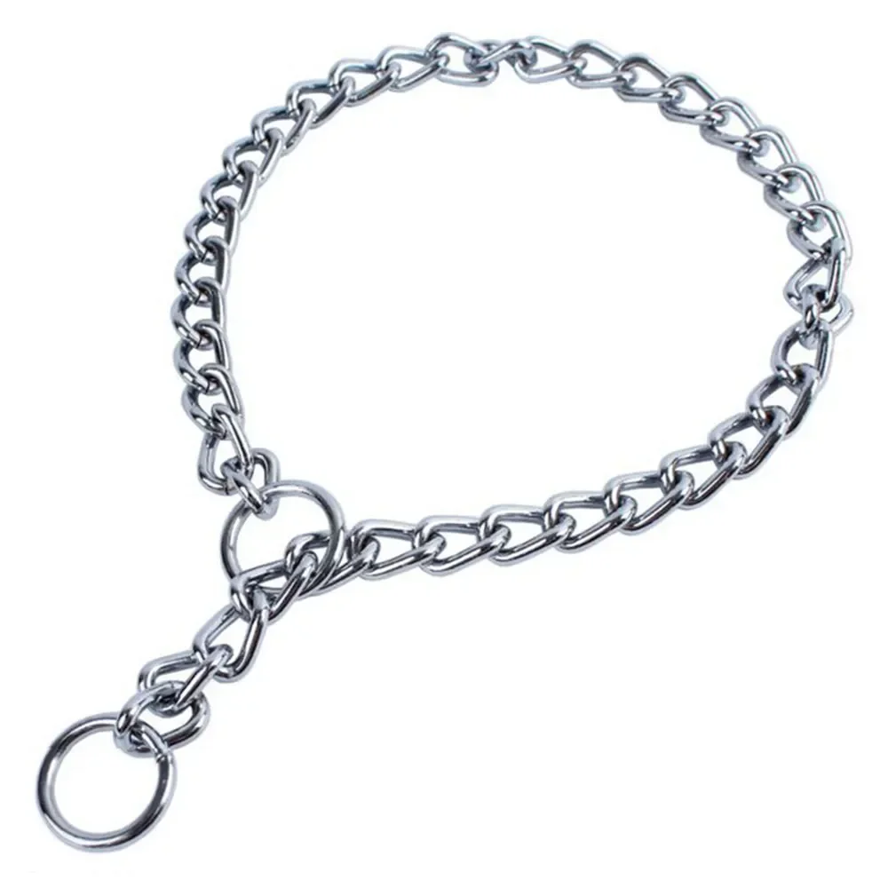 . Pet P Schlangenkette Hundehalsband aus Edelstahl, Verstellbares Würgehalsband für Training, Geeignet für Bulldoggen und Mittelgroße bis Große Hunde – Detail 4
