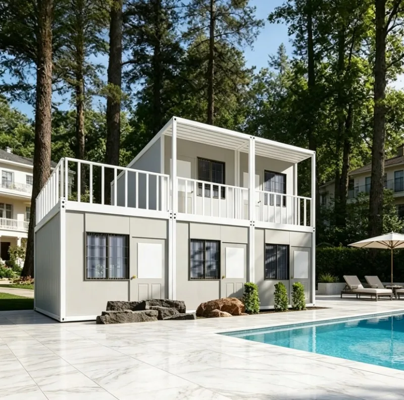 Casa Plegable y Expandible de Panel Sándwich, Casa Contenedor Portátil, Núcleo de Espuma PU, Pared y Techo Aislados, Villa Modular Ligera
