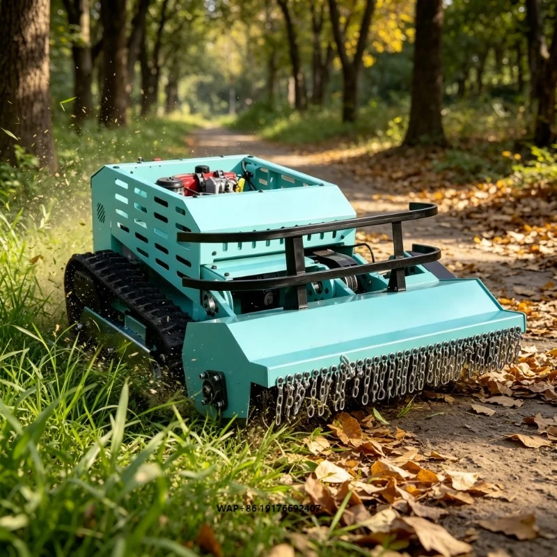 Crawler Tracked Lawn Mower 1000mm 4-Stroke Reel Blade DIY Remote Control RC Robot Heavy Duty CE EPA Slope Agriculture