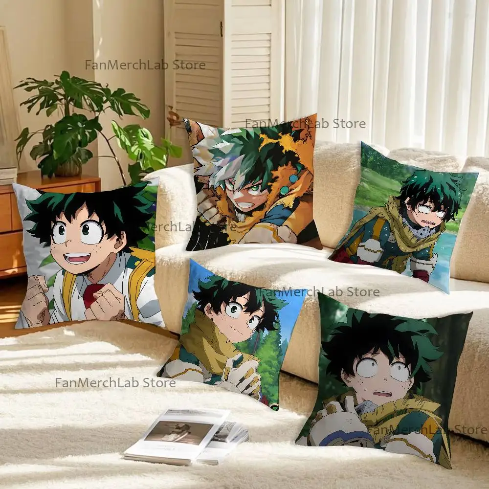 

D-Deku Anime I-Izuku M-MidoriyS Printed Pillow Cover Cushion Case Simple Sofa Pillow Case No Pillow Core