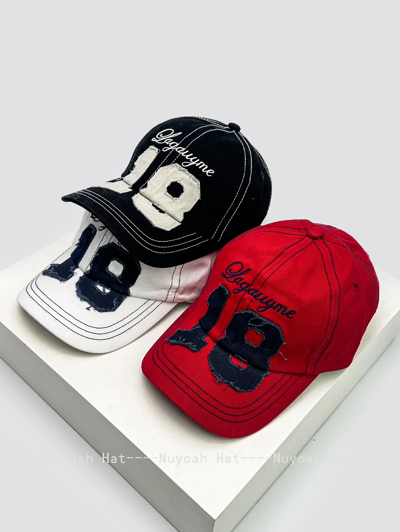 

Spring and summer new letter embroidered patch baseball hat men's and women's personality retro outdoor cap