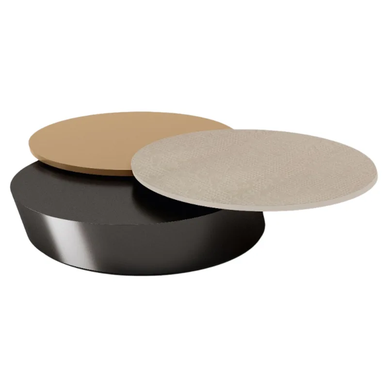 Tavolino girevole minimalista italiano soggiorno tavolo da tè in acciaio inossidabile per uso domestico luce di lusso ad alto senso