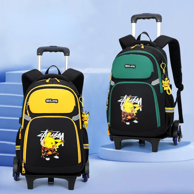 TAKARATOMY Anime Cartoon Student Trolley School Bag Waterproof Loadless Climbable Backpack Boys & Girls Start School Season