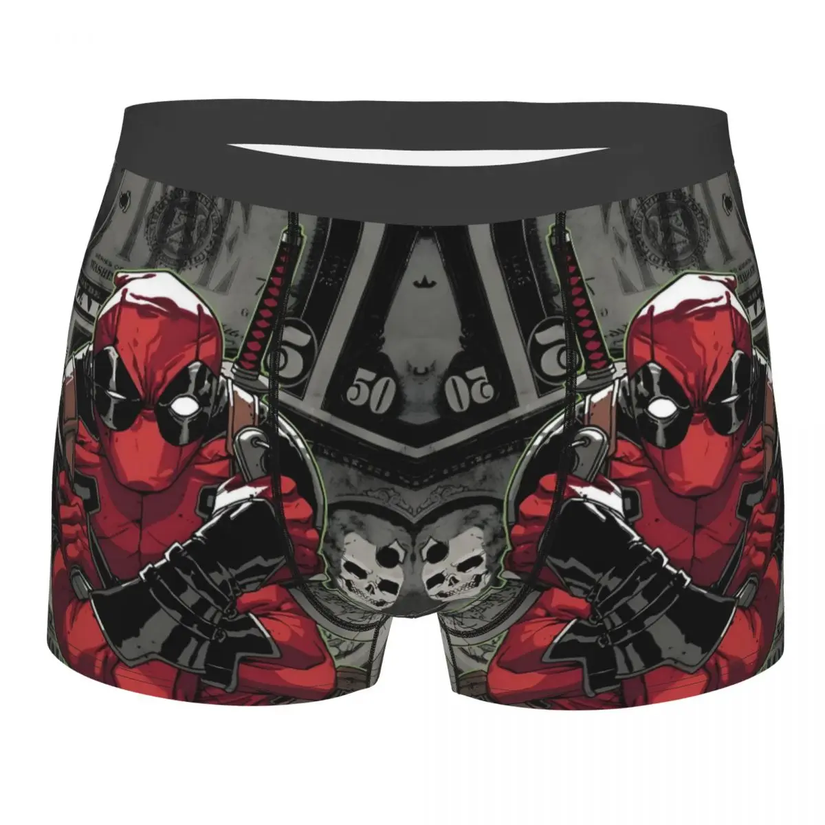 

Крутое нижнее белье Дедпула на заказ, мужские эластичные винтажные трусы-боксеры с героями мультфильмов в стиле аниме, шорты, мягкие трусы для мужчин