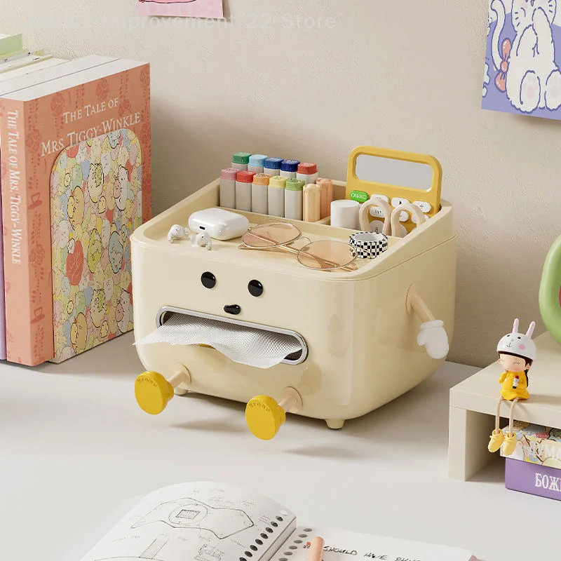 

Paper Towel Box Household Living Room Luxury Bedroom Bedside Remote Control Multi-function Desktop Organizer Box