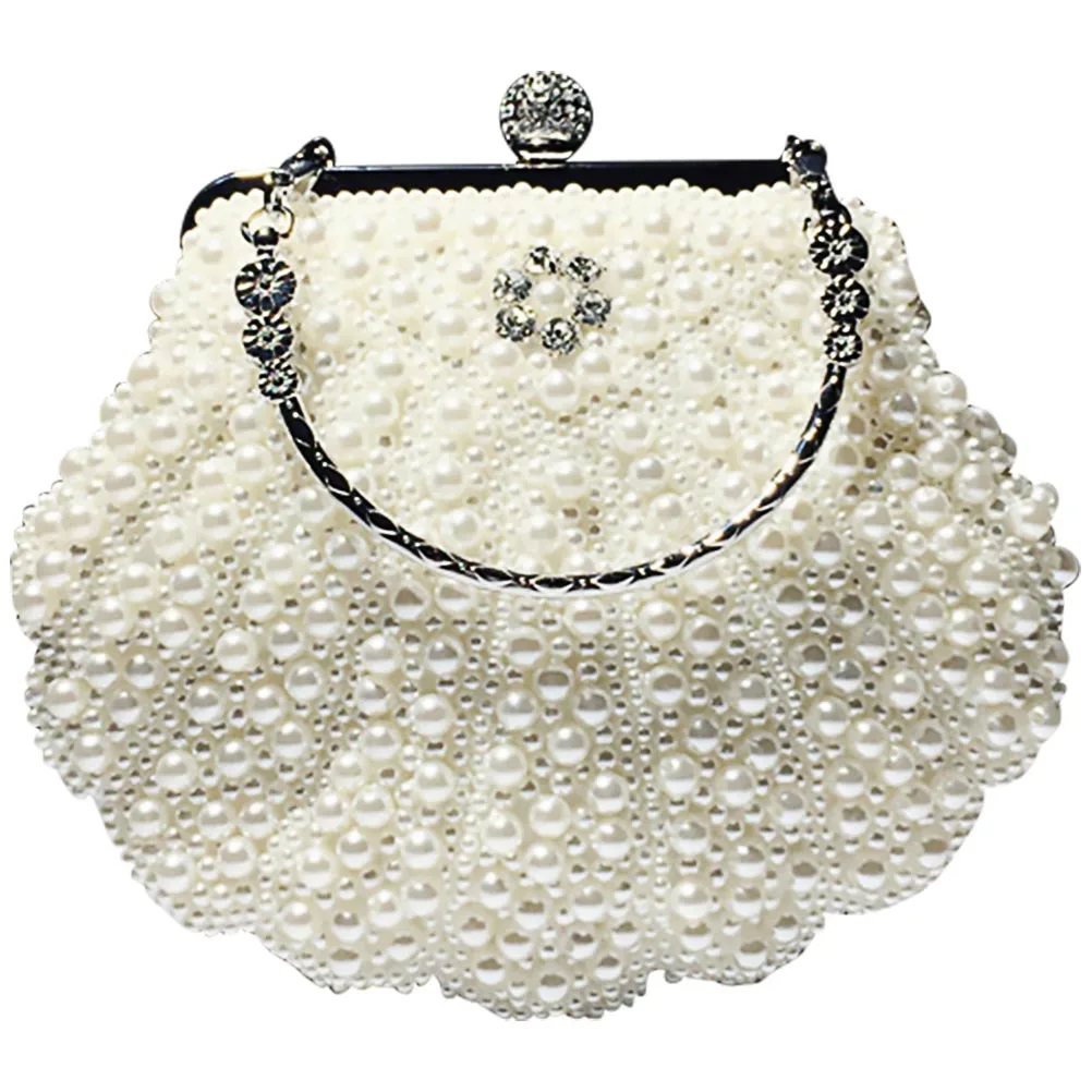 

Retro Pearl Bag Single-Shoulder Women Dating Handbag Girls Casual Stylish Shoulder Pouch Exquisite Fashionable Unique Lock