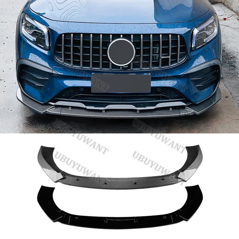 For Benz GLB X247 pre 2020-23 GLB180 200 220 GLB35 Front Bumper Lip Custom Parts Front Chin Spoiler Splitter Protector Body Kits