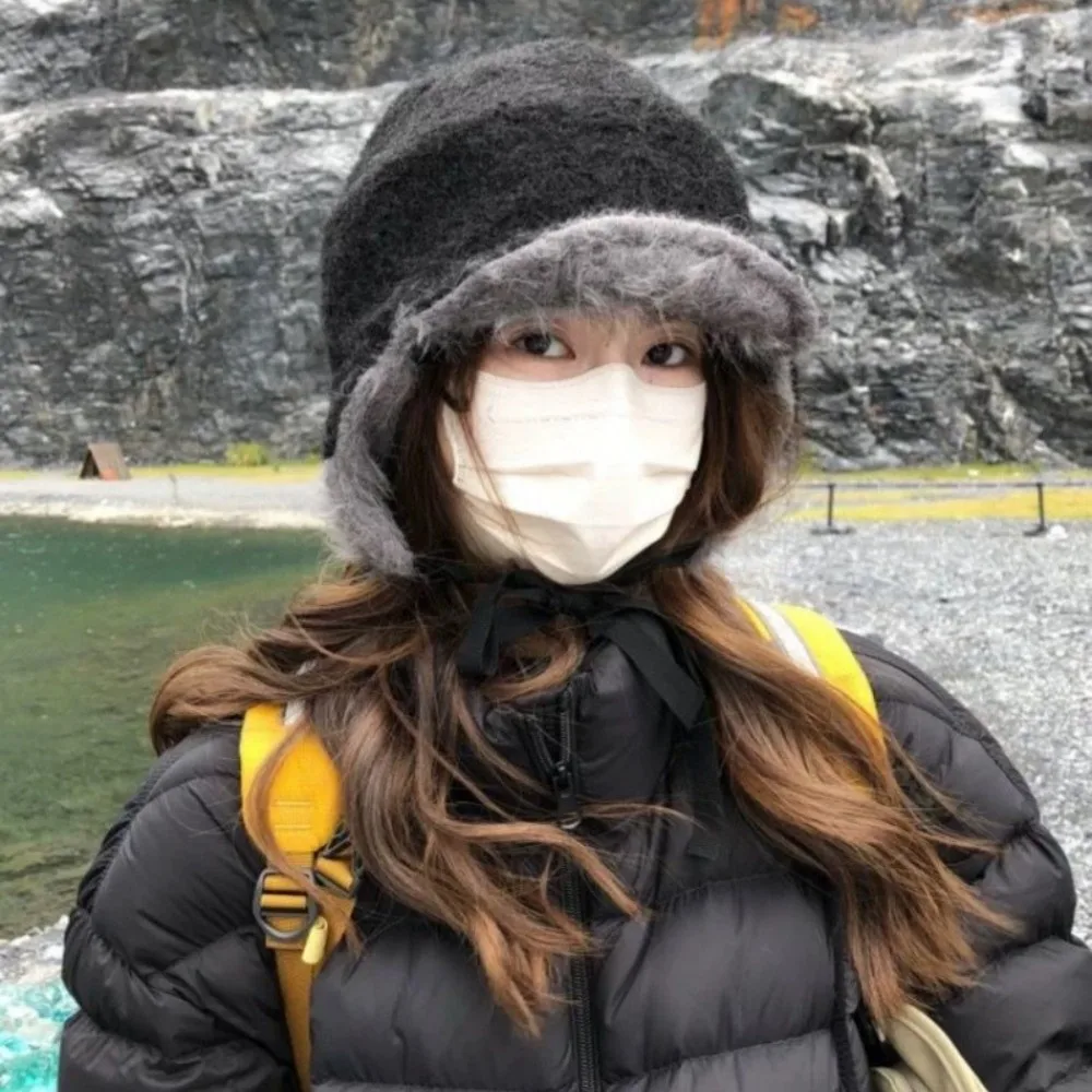 

Повседневная шапка-бомбер, утепленная однотонная шапка-пилот, зимняя теплая защита ушей, уличная велосипедная шапка