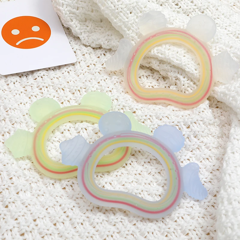 Baby Planet-juguetes de dentición de silicona, fácil de agarrar, cuidado de bebés, mordedor, juguete para masticar, sin BPA, regalos para niños y niñas, artículos para bebés