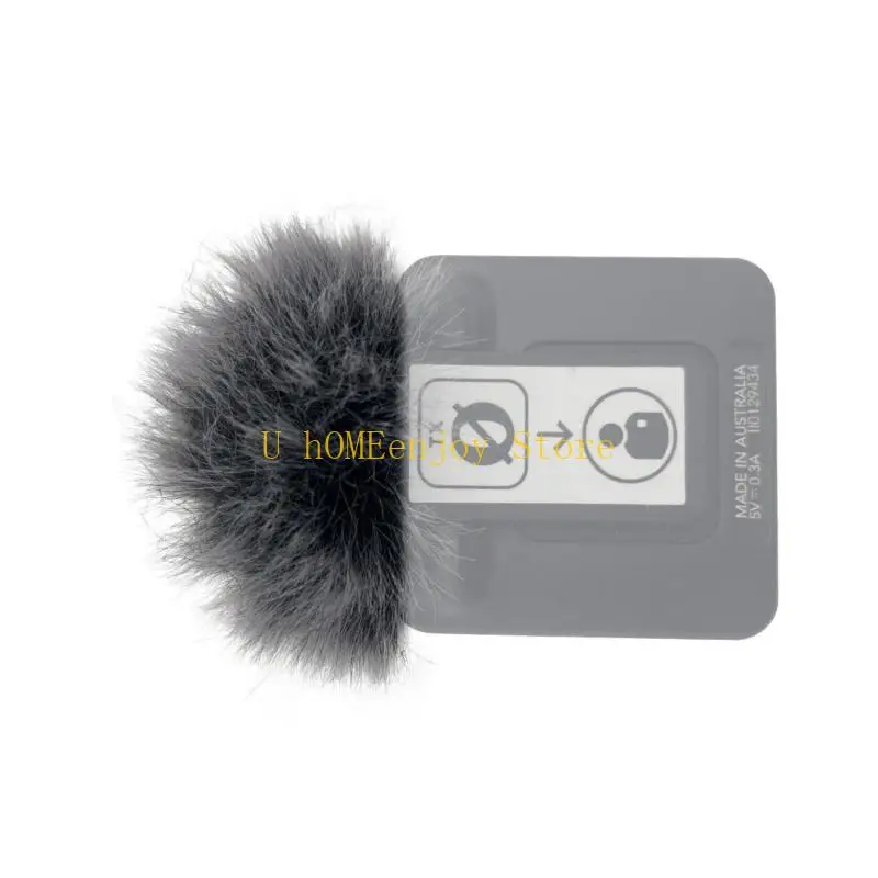B0KF Upgraded Furry Wind Muff for Wireless Artificial Plush Windscreen Sleeve