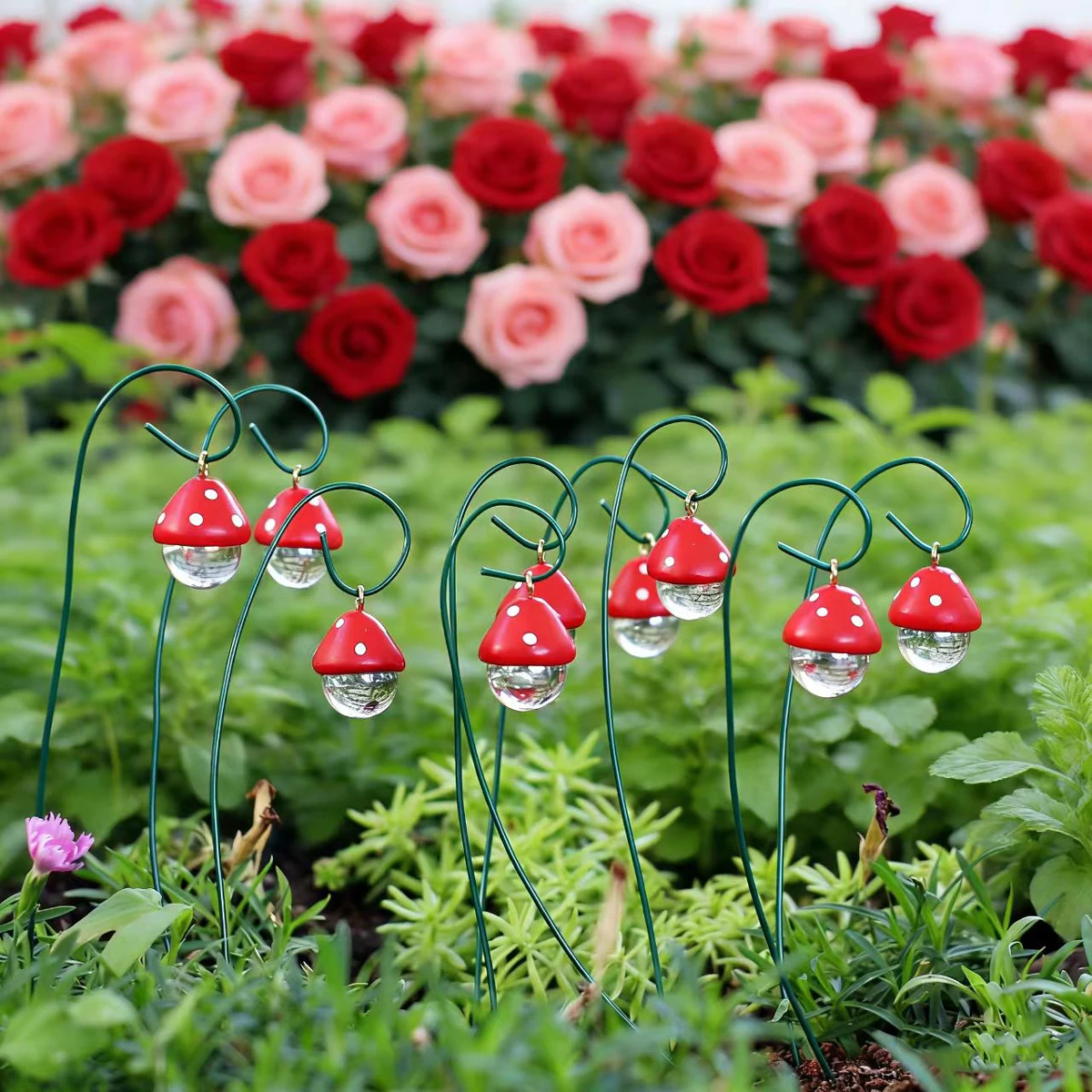 9-PCS Creative Water Pearl Mushroom Garden Plugin, Valentine's Day/Wedding Deco…