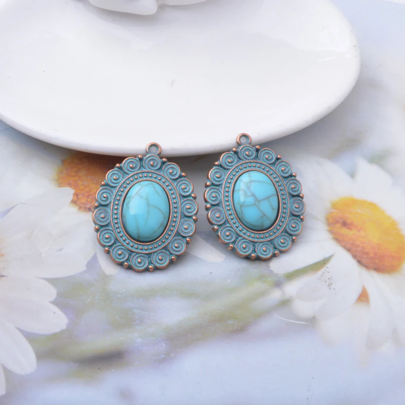 10 Stück Vintage Runde Charms, Modische Quadratische Acryl-Anhänger, Ohrring-Verbinder, DIY Handgemachte Charms für Schmuckherstellung – Detail 7