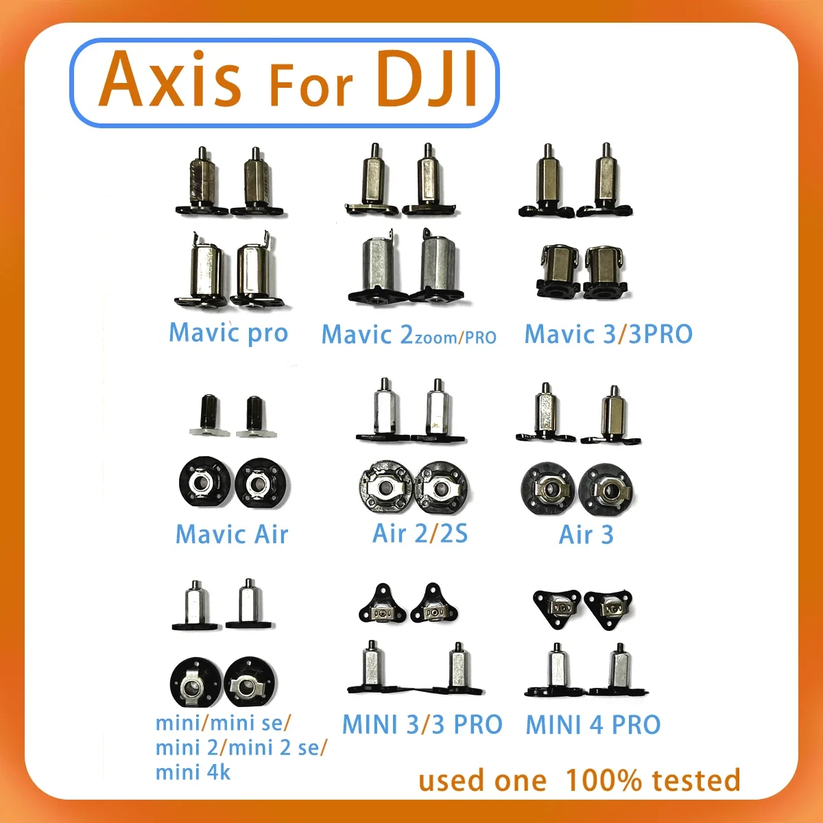 Mini Series AIR2 Front Motor Engine Arm Shaft Mini 4 Pro Motor Shaft Left Front Axle Right Front Axle Mini 3 Connection Shaf