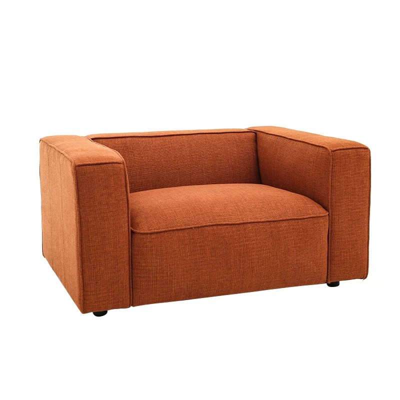 

Manufacturers Wholesale Customized Comfortable Cushion Mini Orange Sofa Relaxing Single Seat Sofa