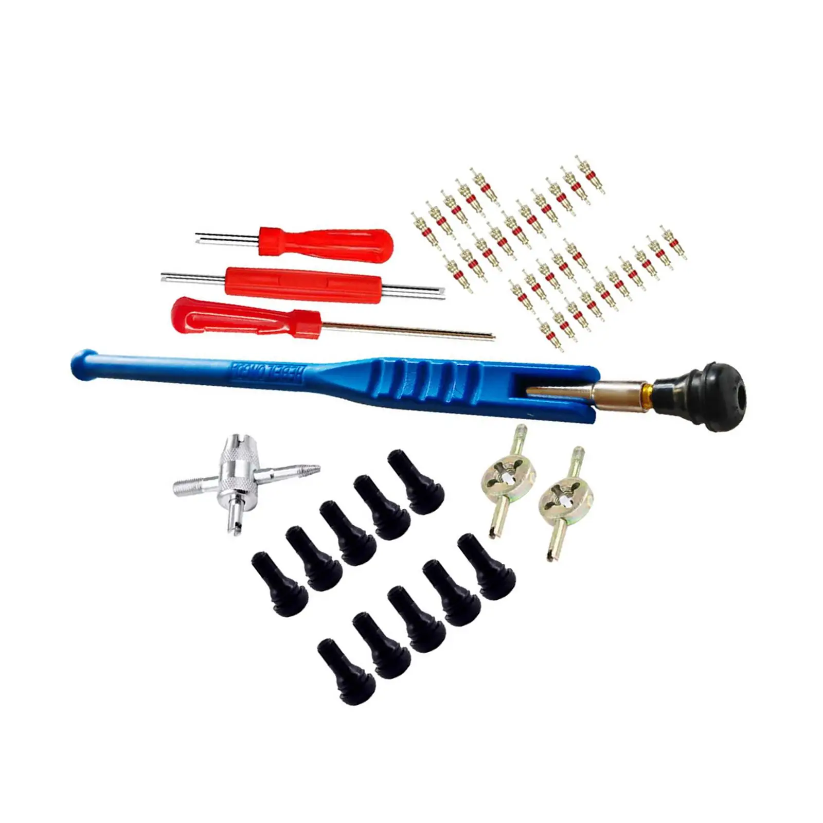 47 Pieces TR412 Valve Stem and Cores Removal Tool Tyre Valve Repair Tool Kit