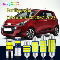 9Pcs LED Interior Dome Map Light Plate Bulb Kit For Hyundai i10 Grand i10 N Line 2007 - 2017 2018 2019 2020 2021 2022 2023