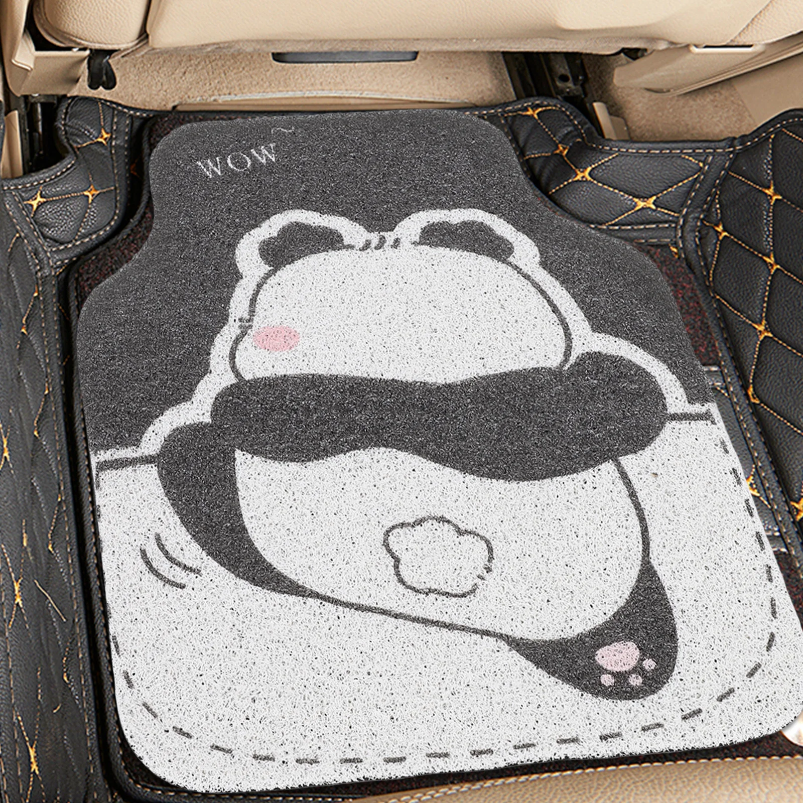 

Vehicle Floor Mat Durable Thick Anti-Slip Car Front Mat Panda Pattern Non-Slip Auto Floor Cushion Car Accessories
