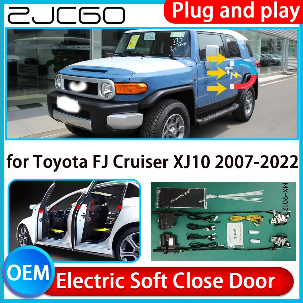 ZJCGO for Toyota FJ Cruiser XJ10 2007-2022 Auto Pull Car Soft Close Kit Door Power Latch Electric Door Catch Soft Closing Assist